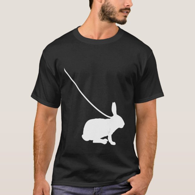 T-shirt Rabbit on a Leash Bunny Hare Pet Animal Cute (Devant)
