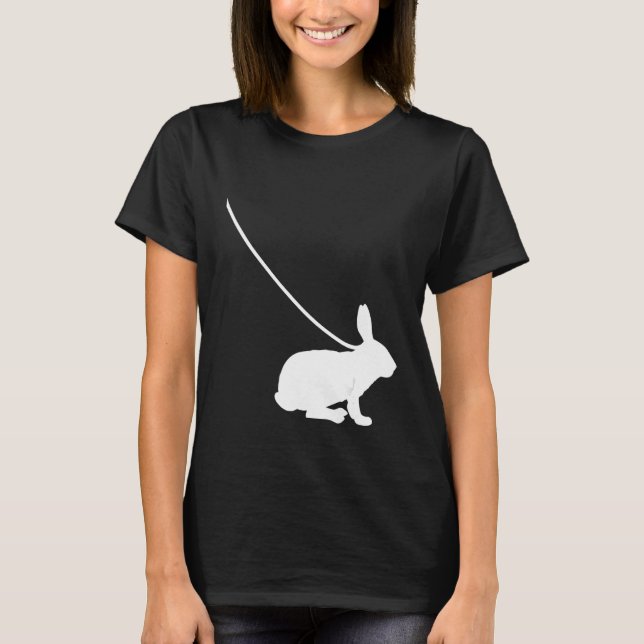 T-shirt Rabbit on a Leash Bunny Hare Pet Animal Cute (Devant)
