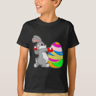 T-shirt Rabbit Pâques Boxe d'oeufs de Pâques