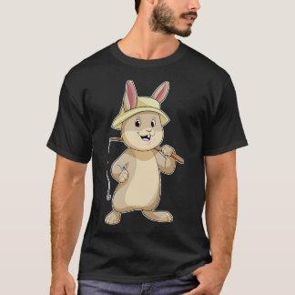 T-shirt Rabin comme Fisher avec canne à pêche