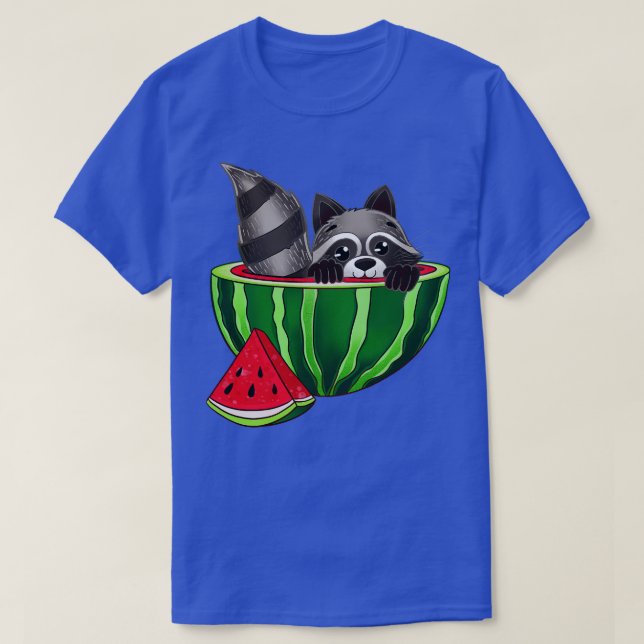 T-shirt Raccoon à l'intérieur de la pastèque (Design devant)