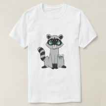 T-shirt Raccoon de dessin