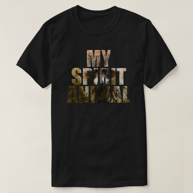 T-shirt Raccoon est mon esprit animal 2 (Design devant)