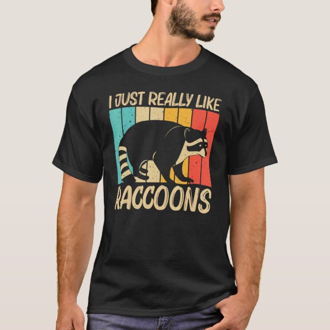 T-shirt Raccoon For Men Women Common Raccoon  1 (Devant)