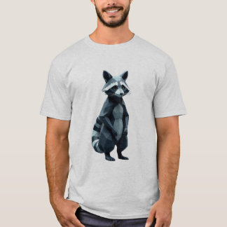T-shirt Raccoon géométrique