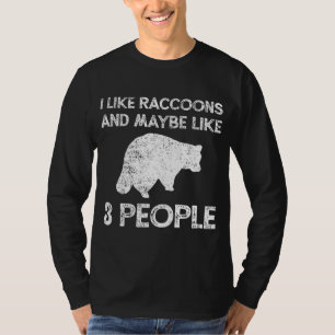 T-shirt Raccoon Introvert Sarcastic Funny Vintage