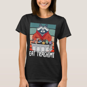 T-shirt Raccoon Japonais Sushi Vintage Manger Trashimi Rac
