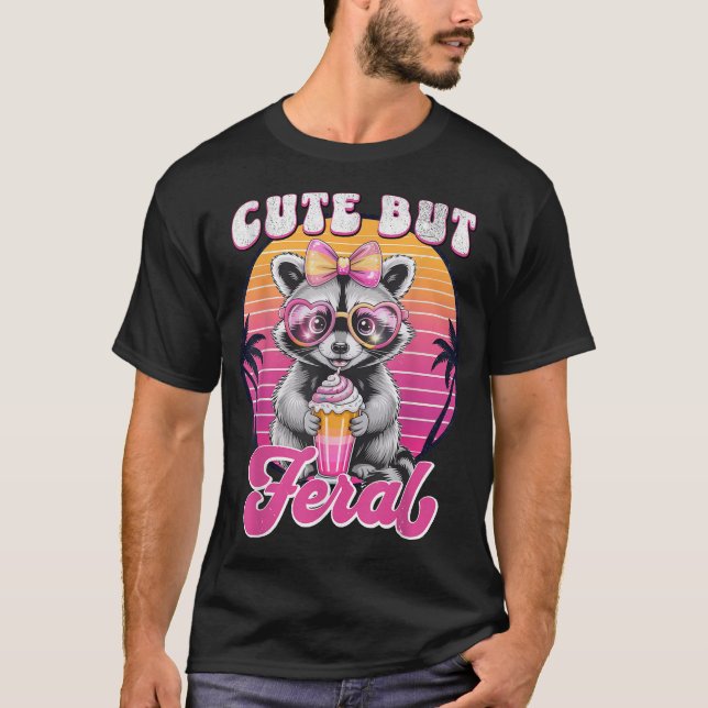 T-shirt Raccoon Mais Feral Toddler Animal (Devant)