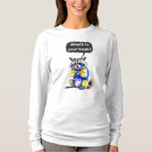 Raccoon Tee souriant - "Qu'y a-t-il dans votre pou