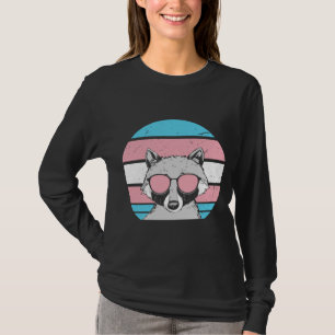 T-shirt Raccoon transgenre portant des lunettes LGBTQ Prid