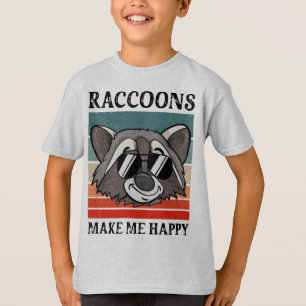 T-shirt Raccoons Me Rendre Heureux Retro Vintage Raccoon L