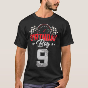 T-shirt Race Car 9e anniversaire Boy Party Racing 9 ans