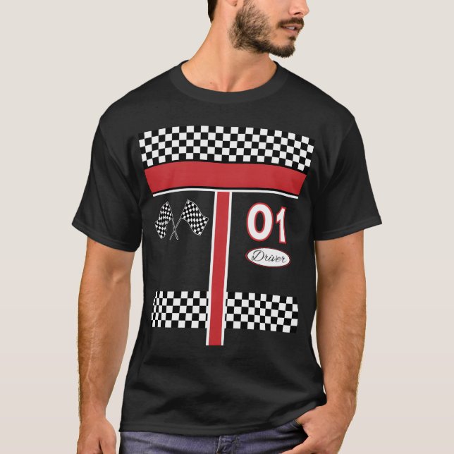 T-shirt Race Car Driver For Halloween gift family (Devant)