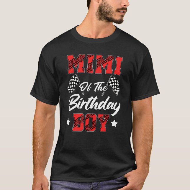 T-shirt Race Car Mimi De L'Anniversaire Boy Racing Famille (Devant)