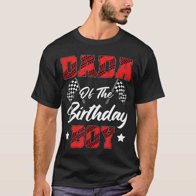 T-shirt Race Dada Of The Birthday Boy Racing Family Pit Cr (Devant)