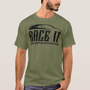 T-shirt Race It Funny Racing Dirt Track Racer Mécanique