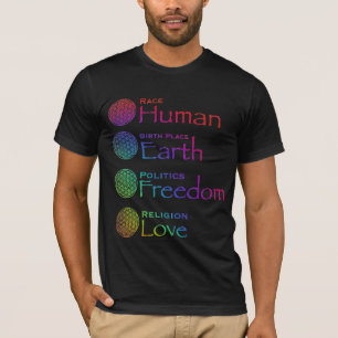 T-shirt Race : Lieu de naissance de l'homme : Politique de