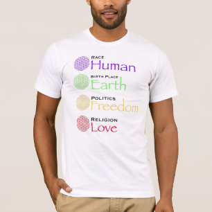 T-shirt Race : Lieu De Naissance Humaine : Politique De La