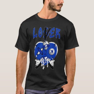 T-shirt Racer Blue 5 s pour correspondre Loser Lover Coeur