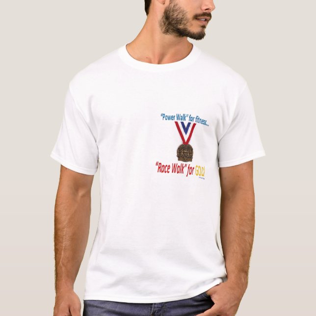T-shirt RaceWalk pour la chemise d'or (Devant)