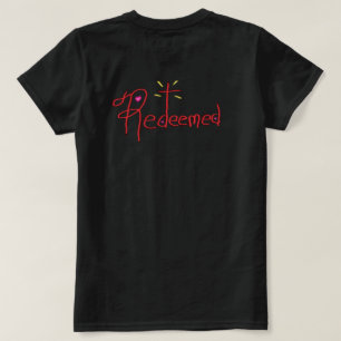T-shirt Racheté avec Croix et Coeurs Chrétien
