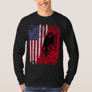 T-shirt RACINE ALBANAISE Aigle rouge demi-américain ALBANI