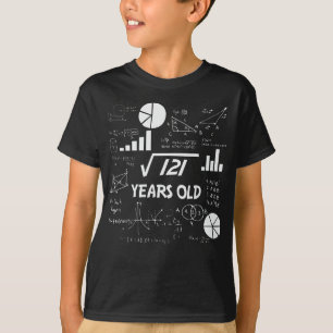 T-shirt racine carré 121 = 11 ans - anniversaire