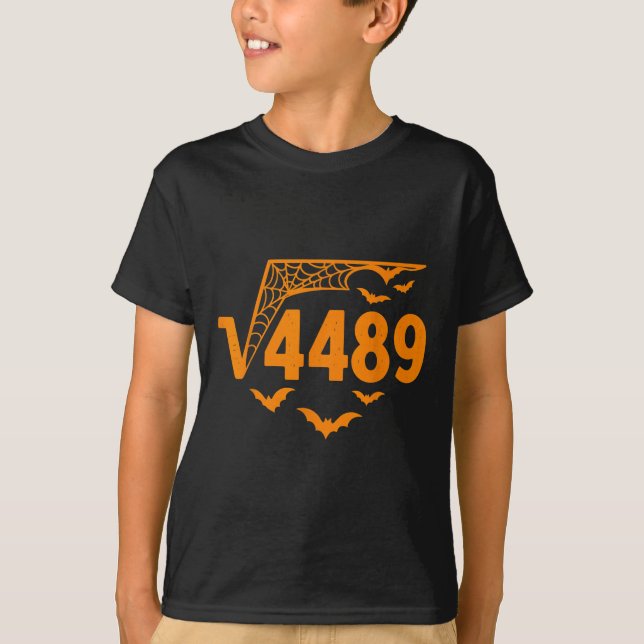 T-shirt Racine carré 4489 Mème d'Halloween drôle 67 Teac e (Devant)