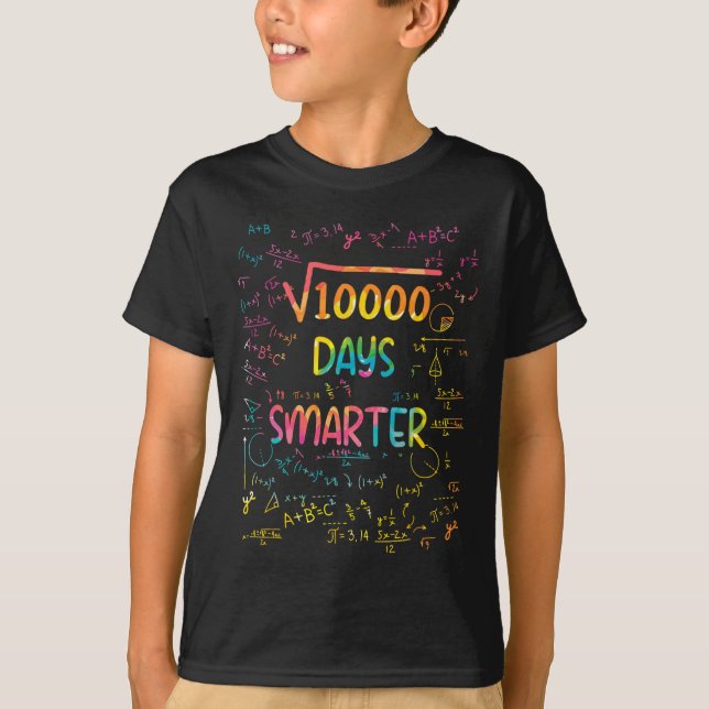 T-shirt Racine carré De 10000 Math 100 Jours Smarter Schoo (Devant)