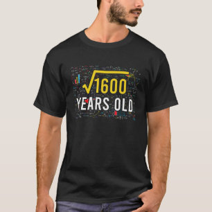 T-shirt Racine carré De 1600 40 Ans 40E Anniversaire Mat