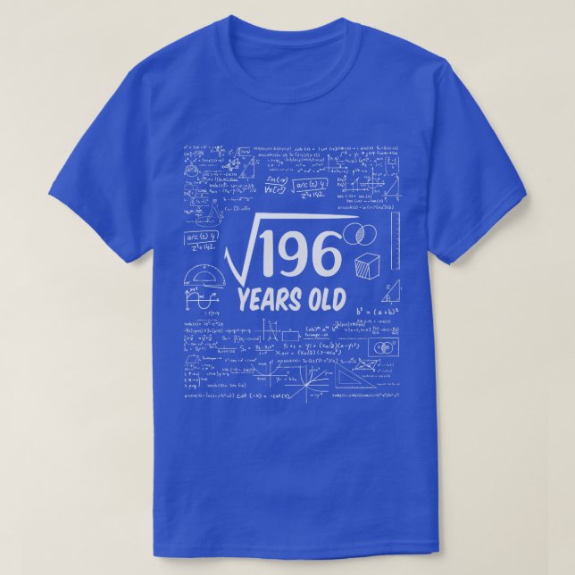 T-shirt Racine carré de 19614e anniversaire 14 ans math (Design devant)