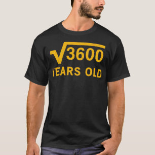 T-shirt racine carré de 3600 60 ans 60e anniversaire