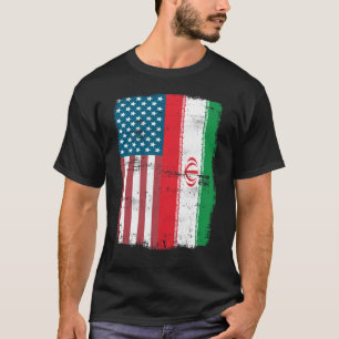 T-shirt  RACINE IRANIENNE Drapeau semi-américain USA DRAP