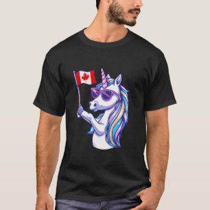 T-shirt Racines Canadiennes Licorne Canada Feuille d'Érabl