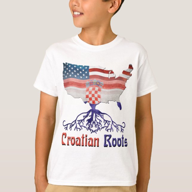 T-shirt Racines croates américaines (Devant)