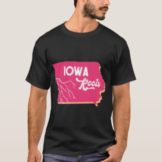 T-shirt Racines de l'Iowa Orange Rose