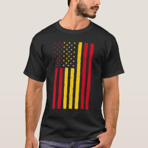 T-shirt Racines Espagne Drapeau Usa Patrimoine Semi Espagn