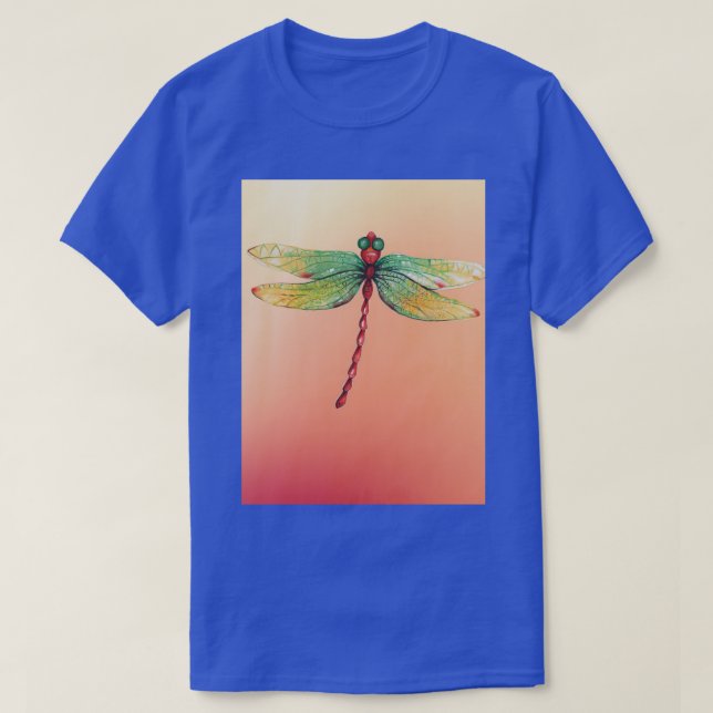 T-shirt Racines indigènes des amérindiens libellule orangé (Design devant)