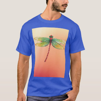 T-shirt Racines indigènes des amérindiens libellule orangé