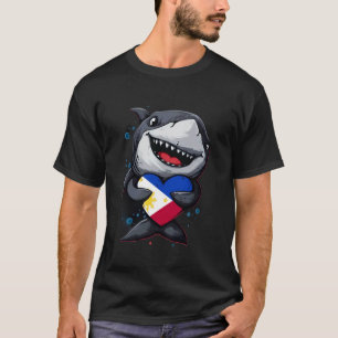 T-shirt Racines Pinoy Cœur de requin Drapeau philippin Phi