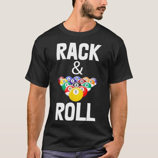 T-shirt Rack&amp ; Roll Tee - shirt Billiard Ball Tee - sh (Devant)