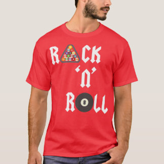 T-shirt Rack 'N' Roll  Funny pool game player table billia