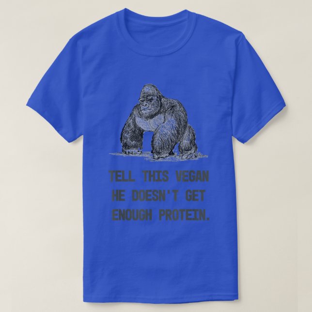 T-shirt RACONTER CE VEGAN Funny Gorilla Style de vie nouve (Design devant)