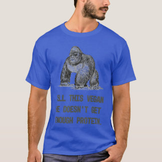 T-shirt RACONTER CE VEGAN Funny Gorilla Style de vie nouve