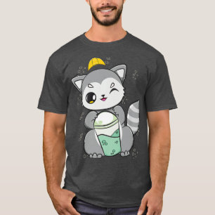 T-shirt Racoon Boit Boba Pour Travailleur De Construction