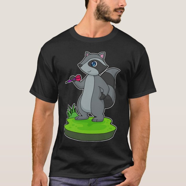 T-shirt Racoon Darts Dart (Devant)