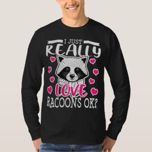 T-shirt Racoon Lover Funny Raccoon Cadeaux Filles Femmes