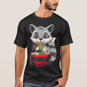 T-shirt Racoon mangeant Ramen Racoon Ramen Bowl Racoon Noo