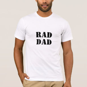 T-shirt Rad Papa blanc & noir cool de typographie moderne
