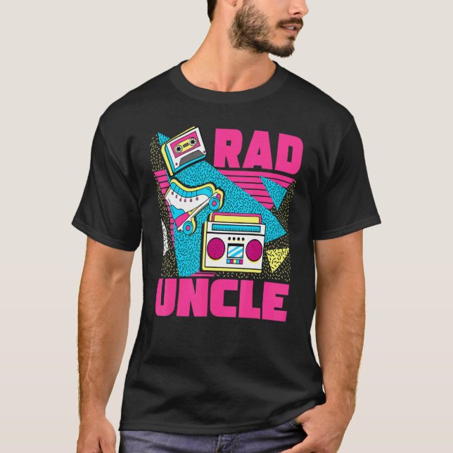T-shirt Rad Uncle 90s Aesthetic Nostalgia 1990's Retro Unc (Devant)